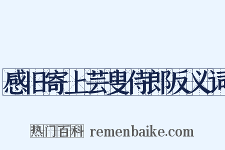 感旧寄上芸叟侍郎反义词是什么意思的图片